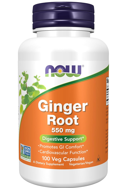 Ginger Root 550 mg 100 Veg Capsules